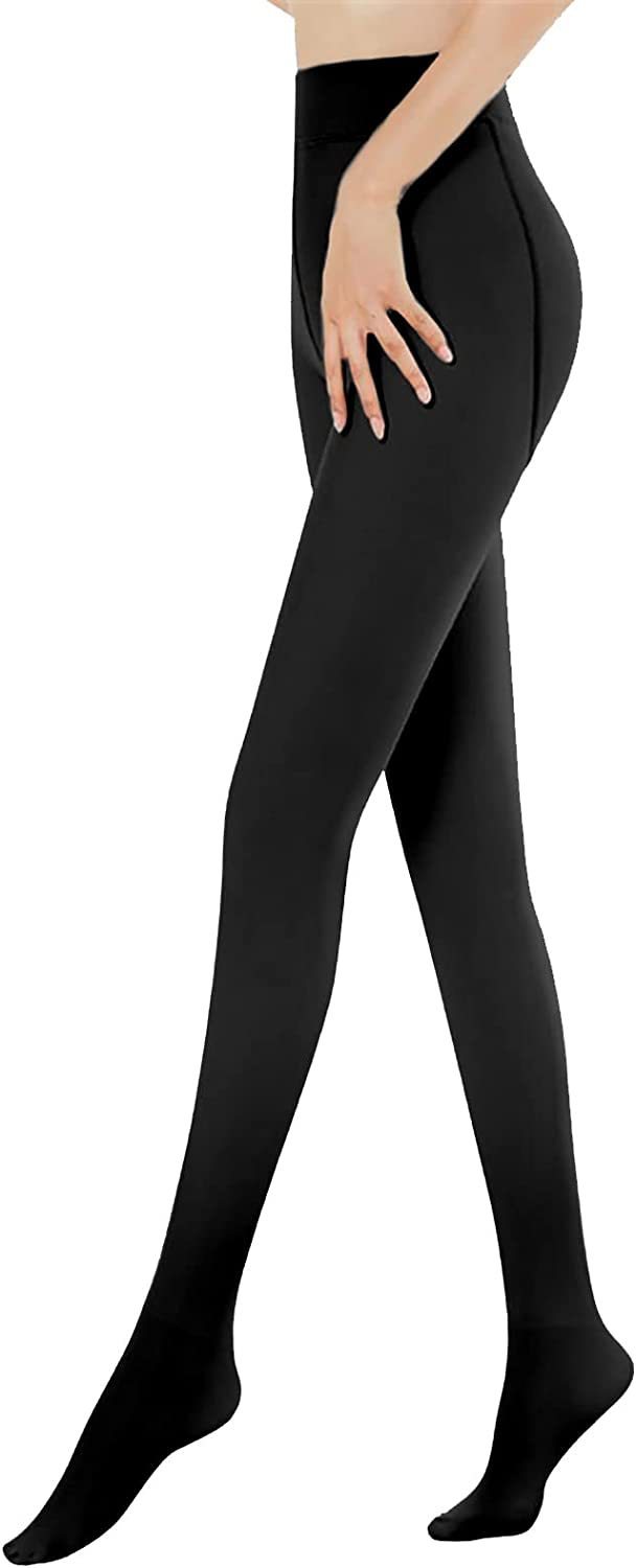 Women's Thickened Black Silk Leggings One-piece Trousers - ShopWithusMarket