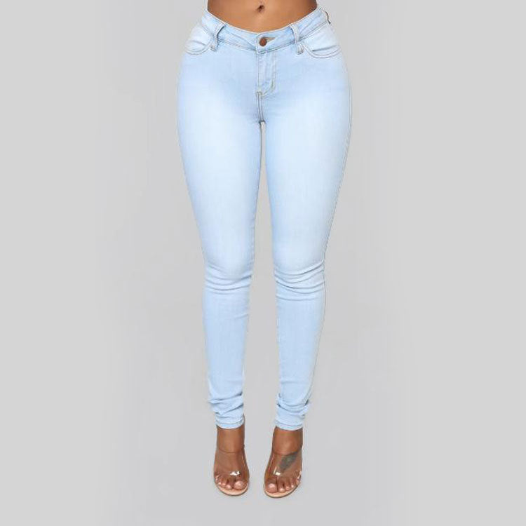 Simple Fashion Ladies High Stretch Jeans - ShopWithusMarket