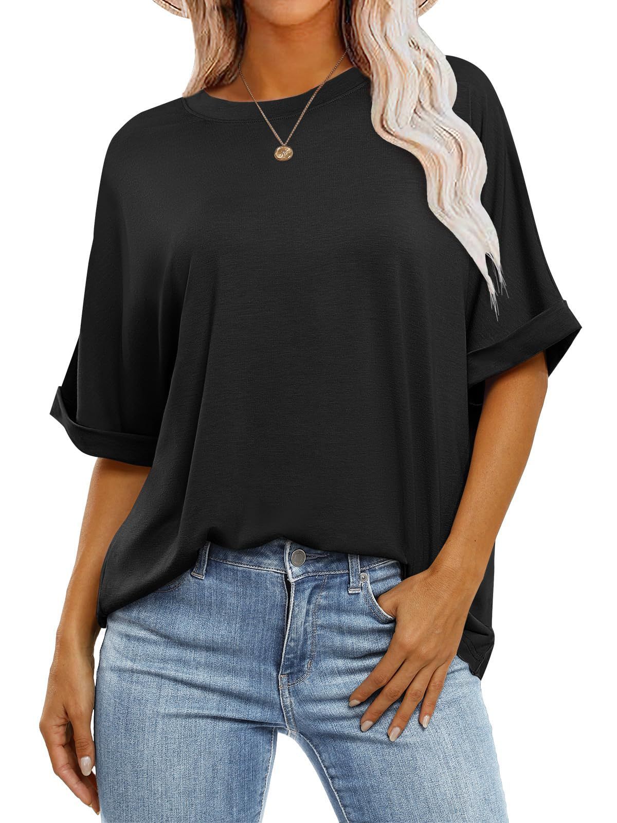 Women's Pullover Top Loose Short Sleeve - ShopWithusMarket