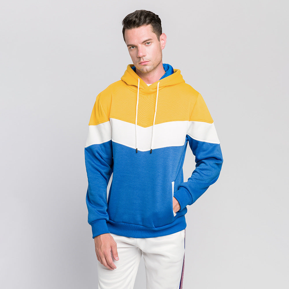 Men's color block hoodie sweatshirt - ShopWithusMarket