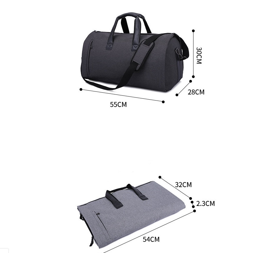 Large-capacity travel bag portable cylinder folding suit bag - ShopWithusMarket