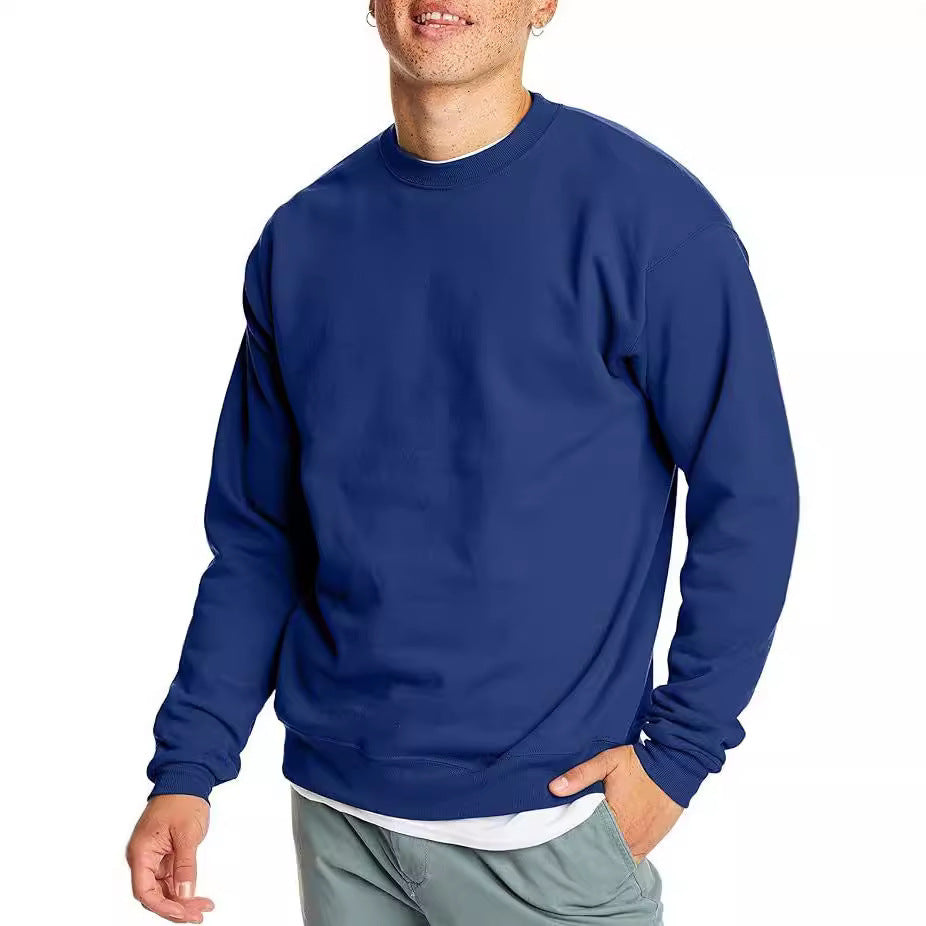 Solid Color Fashion Personality Round Neck Men's Top - ShopWithusMarket