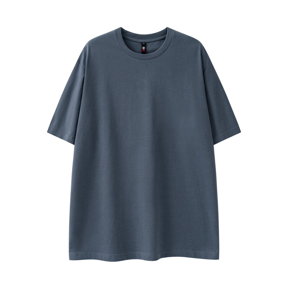 280g Pure Cotton Solid Color Short Sleeve American Casual Loose Shoulder T-shirt - ShopWithusMarket