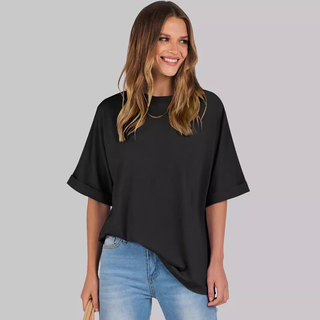 Women's Pullover Top Loose Short Sleeve - ShopWithusMarket