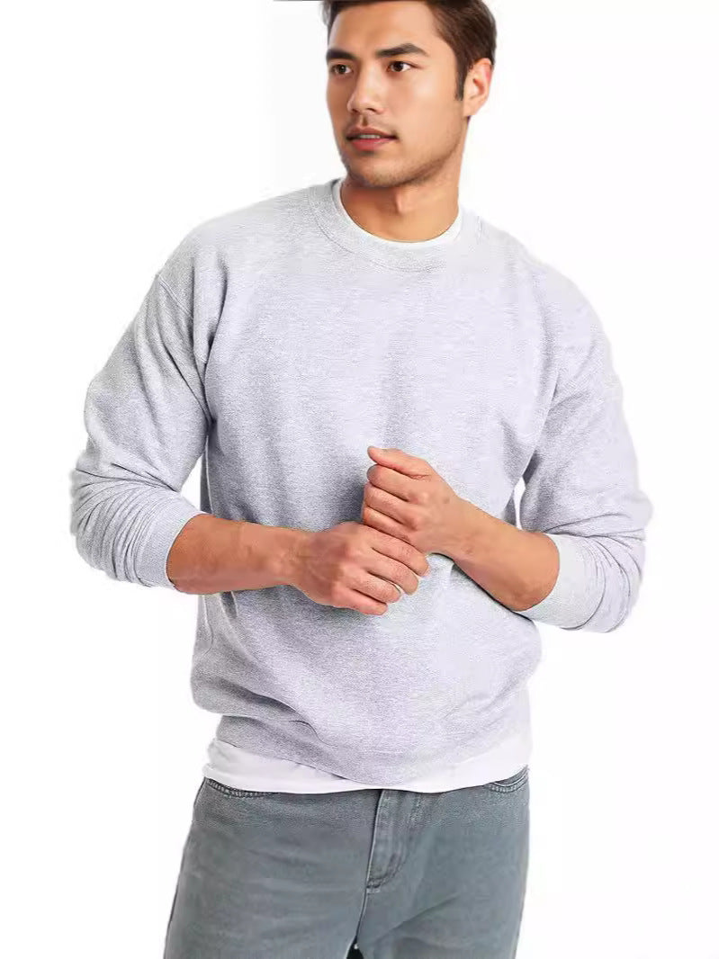 Solid Color Fashion Personality Round Neck Men's Top - ShopWithusMarket