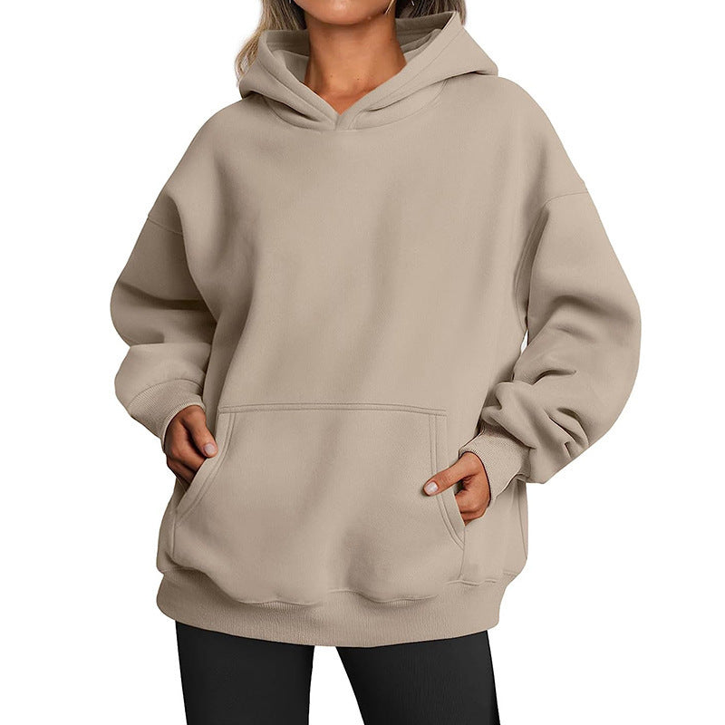 Women's Hoodies With Pockets Fashion Solid Sweatshirt Oversized Hooded Sweater Womens Clothing - ShopWithusMarket