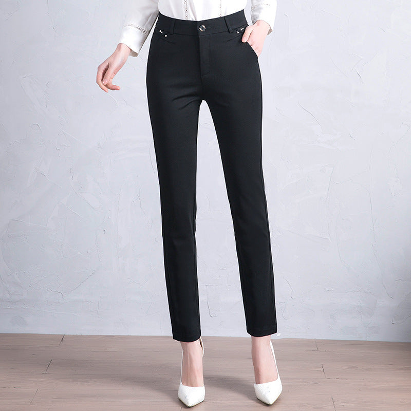 Fashionable And Simple Women's Straight-leg Plaid Suit Trousers - ShopWithusMarket