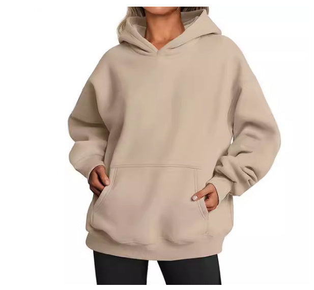 Women's Hoodies With Pockets Fashion Solid Sweatshirt Oversized Hooded Sweater Womens Clothing - ShopWithusMarket