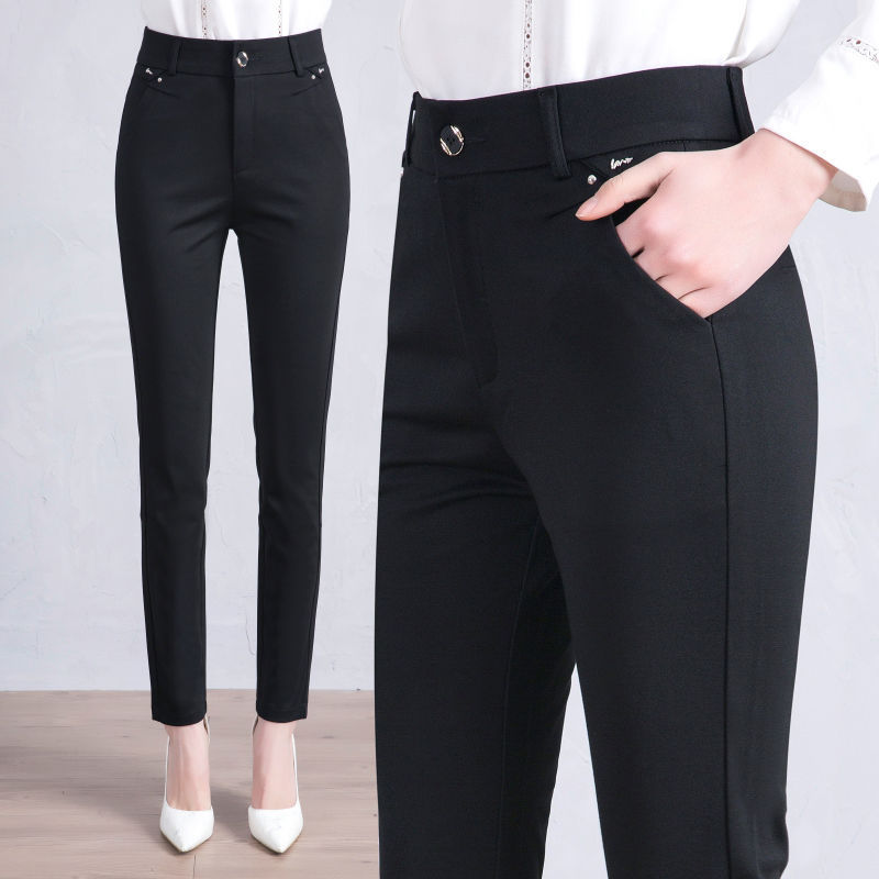 Fashionable And Simple Women's Straight-leg Plaid Suit Trousers - ShopWithusMarket