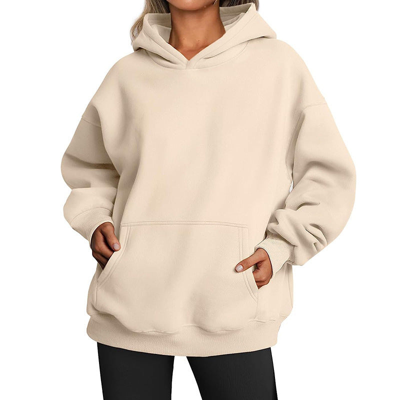 Women's Hoodies With Pockets Fashion Solid Sweatshirt Oversized Hooded Sweater Womens Clothing - ShopWithusMarket