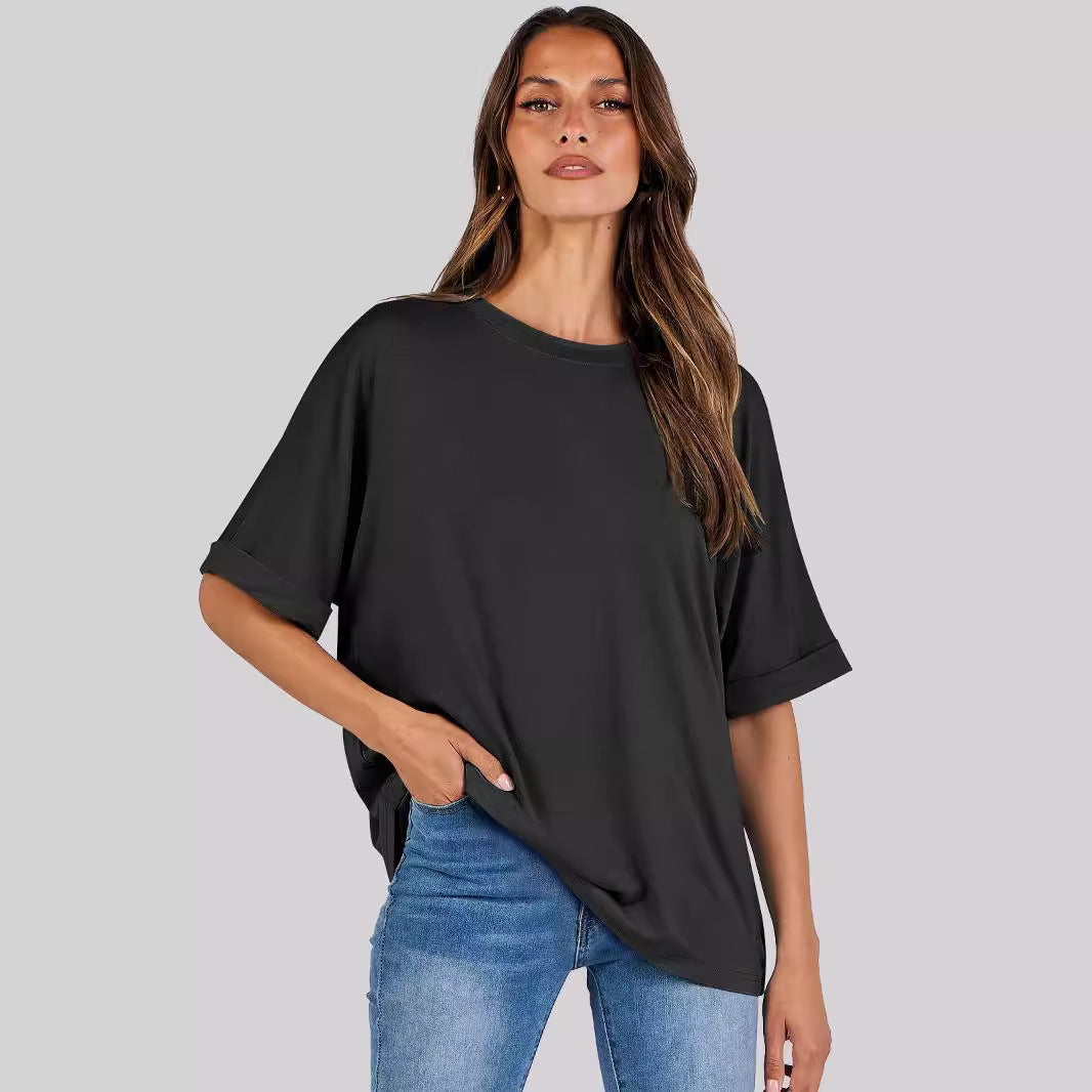 Women's Pullover Top Loose Short Sleeve - ShopWithusMarket