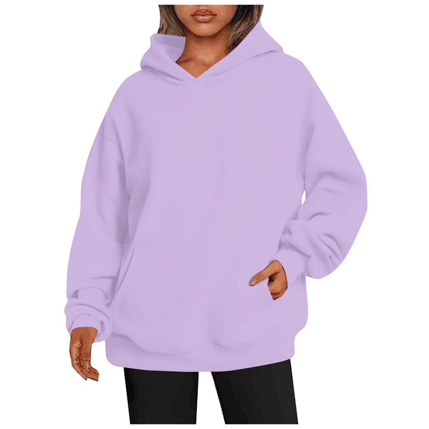 Women's Hoodies With Pockets Fashion Solid Sweatshirt Oversized Hooded Sweater Womens Clothing - ShopWithusMarket